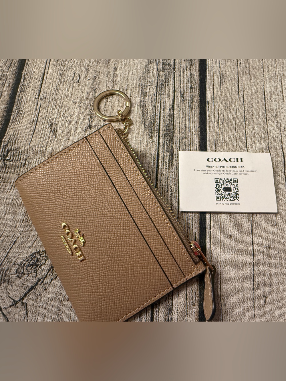 NWT! Coach Skinny ID leather case wallet with keychain